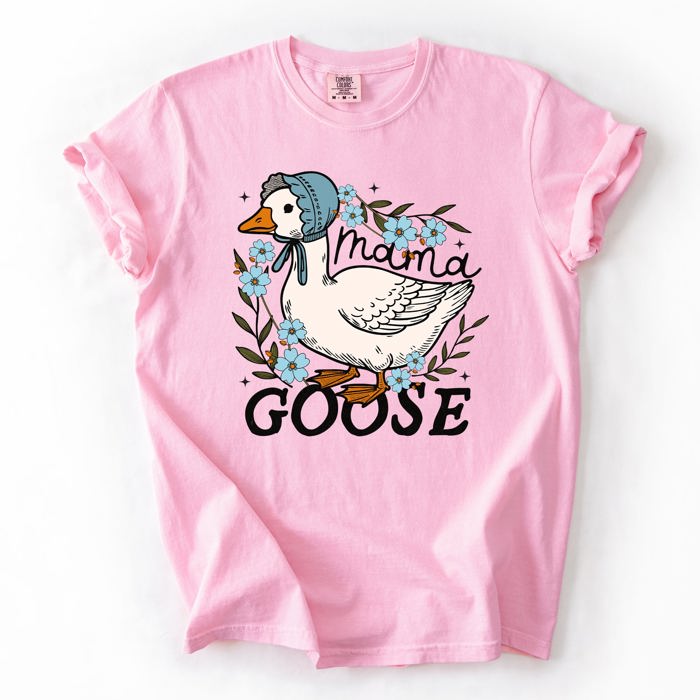 Mama Goose Mother's Day Celebration Design With Sass And Heart Comfort Colors Tee