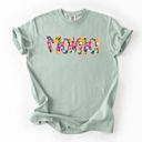 XXXL Sage Mama Floral Pastel Garden Mother's Day Floral Print With Bright Blossoms And Spring Cheer Comfort Colors Tee