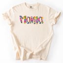 XXXL Ivory Cream Mama Floral Pastel Garden Mother's Day Floral Print With Bright Blossoms And Spring Cheer Comfort Colors Tee
