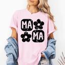  Mama Minimalist Graphic Flowers Mother's Day Floral Message For Moms Comfort Colors Tee