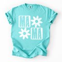 Small Chalky Mint Mama Minimalist Graphic Flowers Mother's Day Floral Message For Moms Comfort Colors Tee