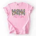  Mama Floral Ribbon Bow Mother's Day Pastel Bouquet Bright Colorful Flowers Comfort Colors Tee