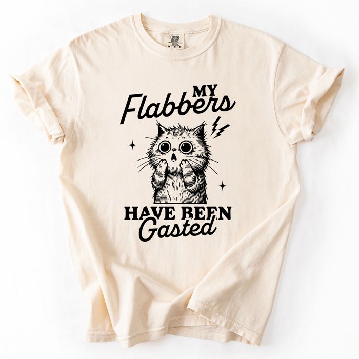 My Flabbers Have Been Gasted, Flabbergasted Cat Sass And Sarcasm Comfort Colors Tee