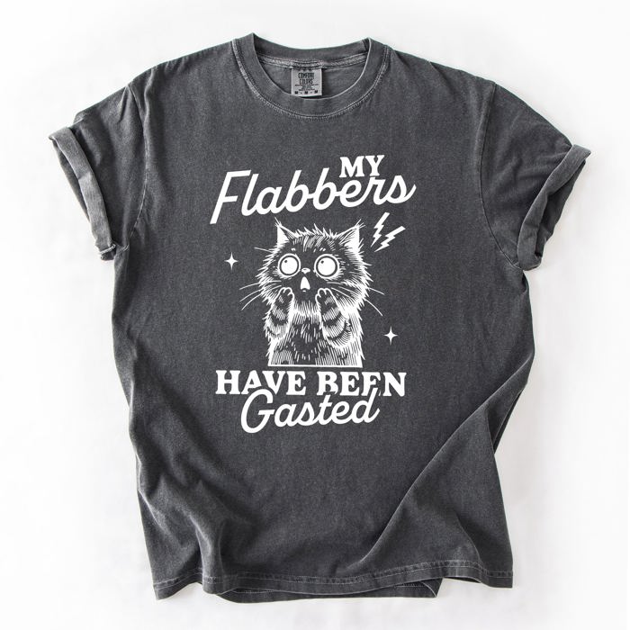 My Flabbers Have Been Gasted, Flabbergasted Cat Sass And Sarcasm Comfort Colors Tee