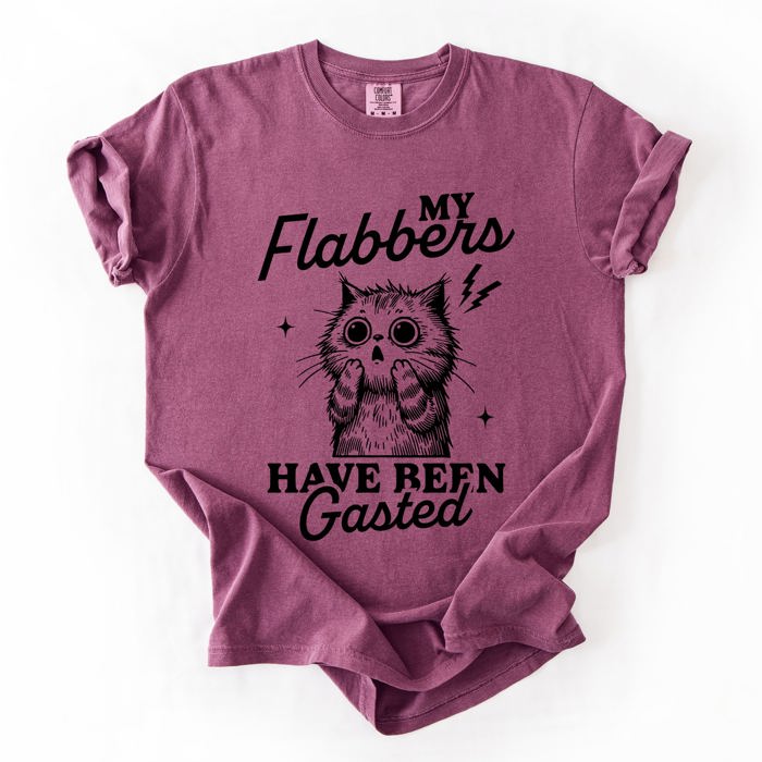 My Flabbers Have Been Gasted, Flabbergasted Cat Sass And Sarcasm Comfort Colors Tee