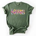  Nana Floral Bright Pastel Garden Bouquet With Radiant Vibrant Blooms Comfort Colors Tee