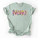 XXL Sage Nana Floral Bright Pastel Garden Bouquet With Radiant Vibrant Blooms Comfort Colors Tee