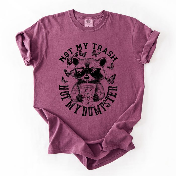 Not My Trash, Not My Dumpster, Raccoon Not My Trash Dumpster Saying Comfort Colors Tee