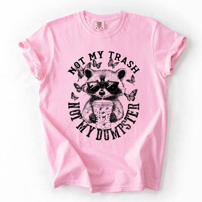Not My Trash, Not My Dumpster, Raccoon Not My Trash Dumpster Saying Comfort Colors Tee