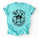 Large Chalky Mint Not My Trash, Not My Dumpster, Raccoon Not My Trash Dumpster Saying Comfort Colors Tee
