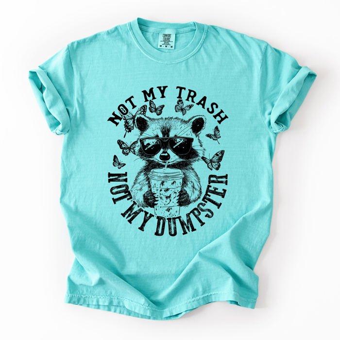 Not My Trash, Not My Dumpster, Raccoon Not My Trash Dumpster Saying Comfort Colors Tee