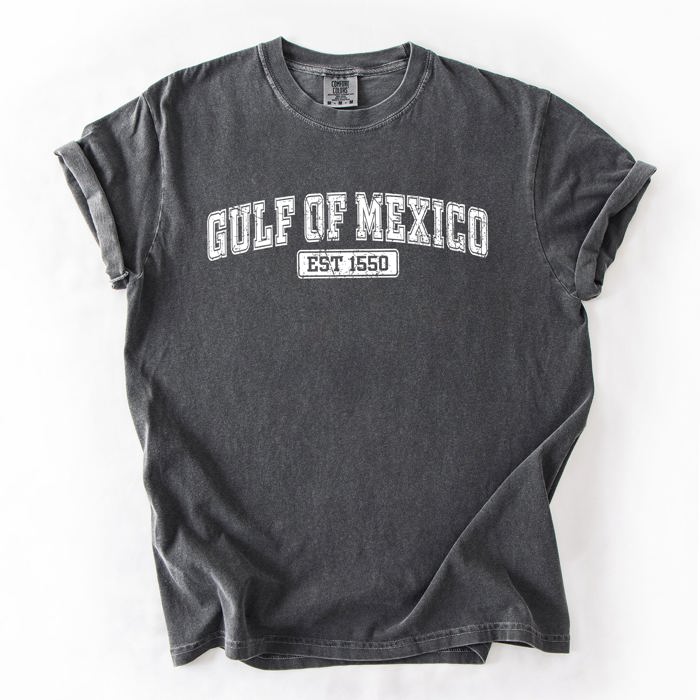 Retro Gulf Of Mexico Varsity Vintage Established 1550 Heritage Edition Premium Comfort Colors Tee
