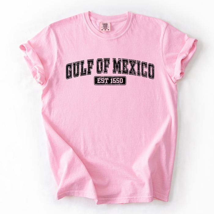 Retro Gulf Of Mexico Varsity Vintage Established 1550 Heritage Edition Premium Comfort Colors Tee