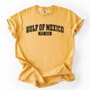 XL Mustard Retro Gulf Of Mexico Varsity Vintage Established 1550 Heritage Edition Premium Comfort Colors Tee