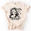 Medium Ivory Cream Size Matters Coffee Lover Sarcastic Rude Hilarious Bold Witty Comfort Colors Tee