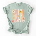 Small Sage Spring Floral Brush Strokes Comfort Colors Tee