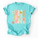 XXL Chalky Mint Spring Floral Brush Strokes Comfort Colors Tee