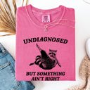  Undiagnosed, But Something Ain't Right, Raccoon Illustrated Graphic Comfort Colors Tee