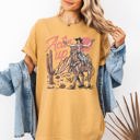 Large Mustard Actin' Up, Cowgirl, Western, Country, Desert, Mother's Day Edition Comfort Colors Tee