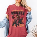 XXXL Crimson Red I Don't Always Drink Whiskey Cowgirl Bear Rodeo Western Desert Country Comfort Colors Tee