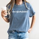Large Blue Jean Overstimulated Minimalist Trendy Mental Health Gen Z Funny Sarcastic Weird Core Comfort Colors Tee
