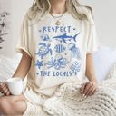Small Ivory Cream Respect The Locals Sea Life Turtle Lake Fishing Retro Summer Vintage Beach Comfort Colors Tee