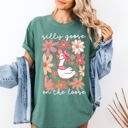 Medium Light Green Silly Goose On The Loose Comfort Colors Tee Soft Cotton Boho Floral Spring Limited Edition Design