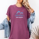 XXL Berry Red Better Together Dolphins Minimalist Beach Summer Ocean Marine Life Sea Coastal Breeze Sunset Comfort Colors Tee