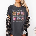XXL Pepper Dark Gray Choose Love Over Hate, Choose Love Over Fear, Choose Love Flowers Positivity Mental Health Comfort Colors Tee