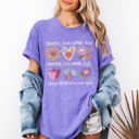 Small Violet Purple Choose Love Over Hate, Choose Love Over Fear, Choose Love Flowers Positivity Mental Health Comfort Colors Tee