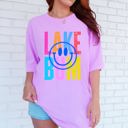 Small Violet Purple Lake Bum Summer Lake Life Retro Vintage Vibes By The Waterside Sunlit Memories Comfort Colors Tee
