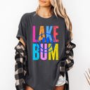 Small Pepper Dark Gray Lake Bum Summer Lake Life Retro Vintage Vibes By The Waterside Sunlit Memories Comfort Colors Tee