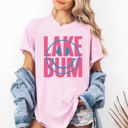 XXXL Blossom Light Pink Lake Bum Sun Rays Lake Days Boat Summer Vibes By The Water Lakeside Escape Comfort Colors Tee