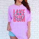 XXXL Violet Purple Lake Bum Sun Rays Lake Days Boat Summer Vibes By The Water Lakeside Escape Comfort Colors Tee