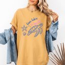 Large Mustard Live Like A Local Beach Sea Turtle Summer Ocean Sea Aloha Vibes Coastal Style Edition Comfort Colors Tee