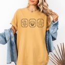 Large Mustard Minimalist Sea Life, Seashells, Summer, Beach Coastal Print Design Comfort Colors Tee