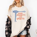  More Spaghetti, Less Upsetti A Playful Pasta Pun For Your Wardrobe Comfort Colors Tee