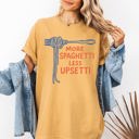 Large Mustard More Spaghetti, Less Upsetti A Playful Pasta Pun For Your Wardrobe Comfort Colors Tee