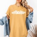 XXXL Mustard Retro Hibiscus Minimalist Beach Summer Flowers Tropical Coastal Vibe Comfort Colors Tee