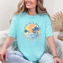 Medium Chalky Mint Retro Life Is A Beach, Enjoy The Waves, Summer Edition Of Endless Summer Vacation Comfort Colors Tee