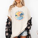 Small Ivory Cream Retro Life Is A Beach, Enjoy The Waves, Summer Edition Of Endless Summer Vacation Comfort Colors Tee