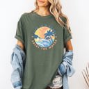 XL Moss Dark Green Retro Life Is A Beach, Enjoy The Waves, Summer Edition Of Endless Summer Vacation Comfort Colors Tee