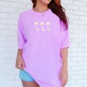  Retro Minimalist Palm Trees Summer Beach Vibes Vintage Sunset Coastal Escape Comfort Colors Tee