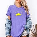 Small Violet Purple Retro Minimalist Sunset, Beach, Summer Limited Edition Premium Soft Comfort Colors Tee