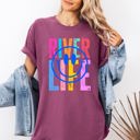 Small Berry Red River Life Float Summer River Rat Retro Vintage Vibe Graphic Artwork Edition Comfort Colors Tee