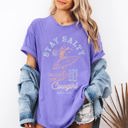 Medium Violet Purple Stay Salty Cowgirl Matthew Faith Religious Gospel Beach Summer Comfort Colors Tee