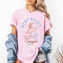 Medium Blossom Light Pink Stay Salty Cowgirl Matthew Faith Religious Gospel Beach Summer Comfort Colors Tee