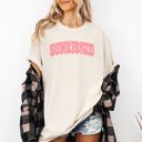 XXL Ivory Cream Sunkissed Varsity Retro Palm Trees Summer Summertime Beach Print Comfort Colors Tee