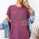 Small Berry Red Vintage Floral Stamps Floral Motifs With Delicate Petals And Timeless Charm Comfort Colors Tee