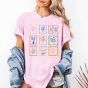 XXXL Blossom Light Pink Vintage Floral Stamps Floral Motifs With Delicate Petals And Timeless Charm Comfort Colors Tee